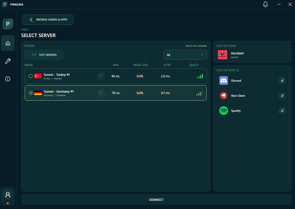 Select server